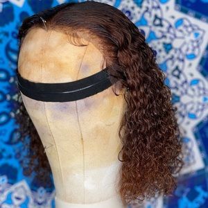 Brazilian deep wave 100% human hair lace frontal